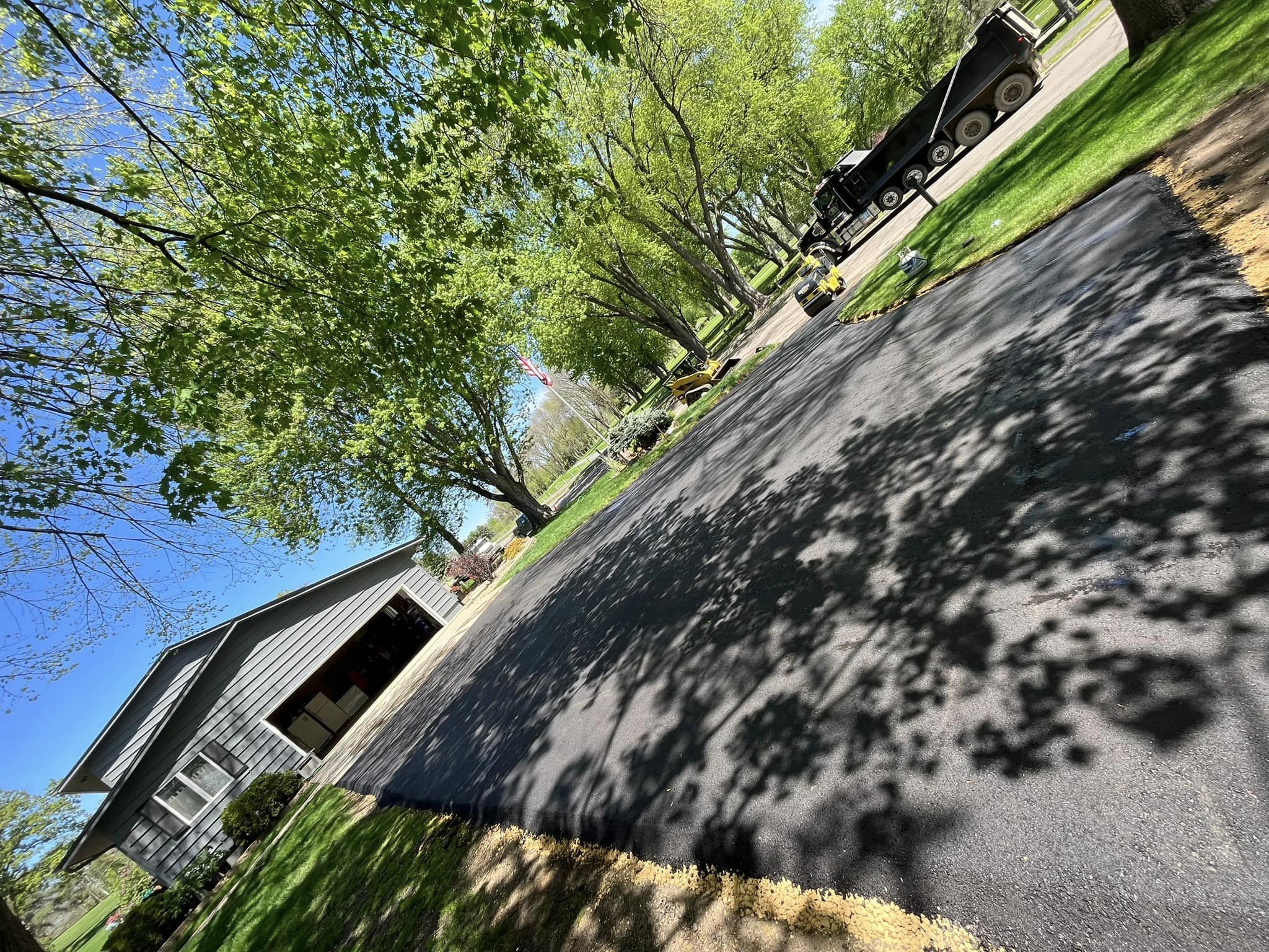 New asphalt driveway